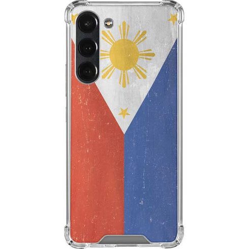 Philippines Flag Distressed Galaxy S23 Plus Clear Case